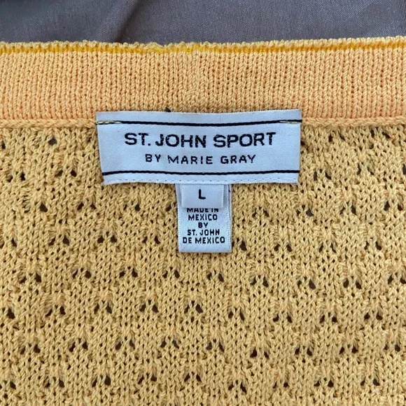 🌬️ St. John Yellow Sport Cardigan 🌬️ - Picture 2 of 7